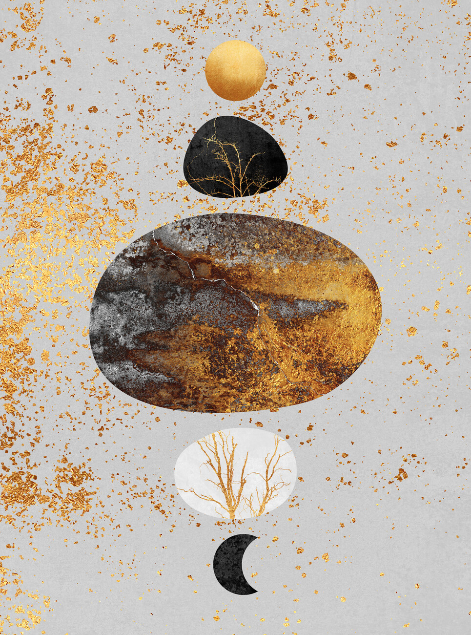 Ilustrace Sun And Moon, Elisabeth Fredriksson, (30 x 40 cm)