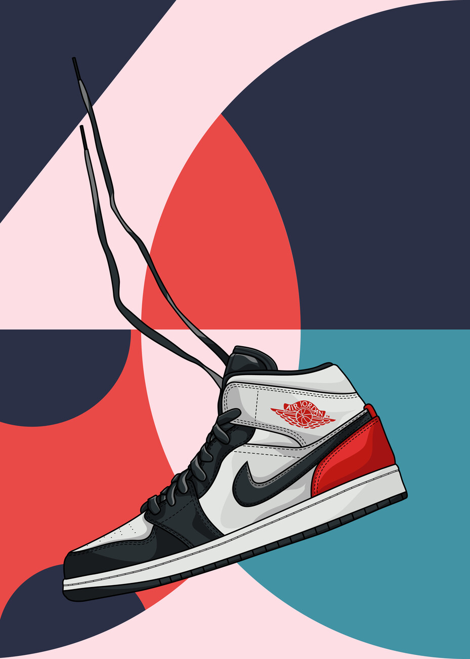 Affiche et Tableau Pop Art de Sneaker Nike Air Jordan - AFFICHE