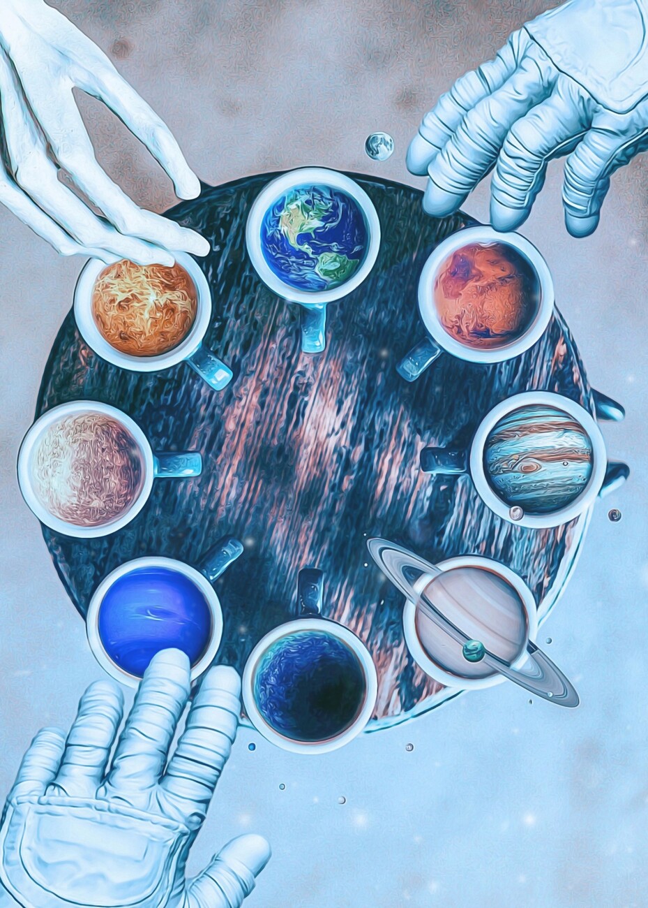 alien solar system art