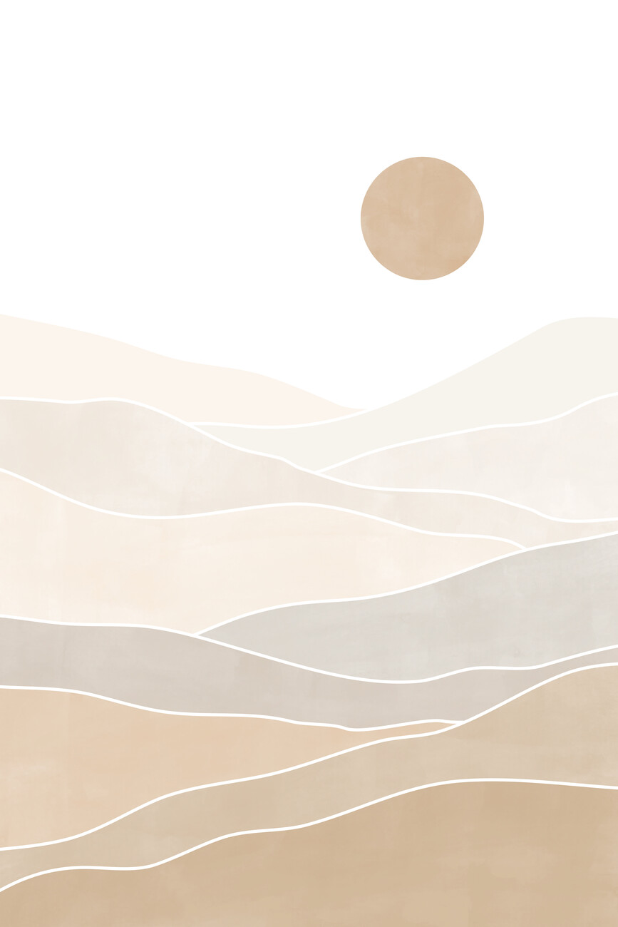 Wall Art Print | Abstract Beige Landscape | Europosters