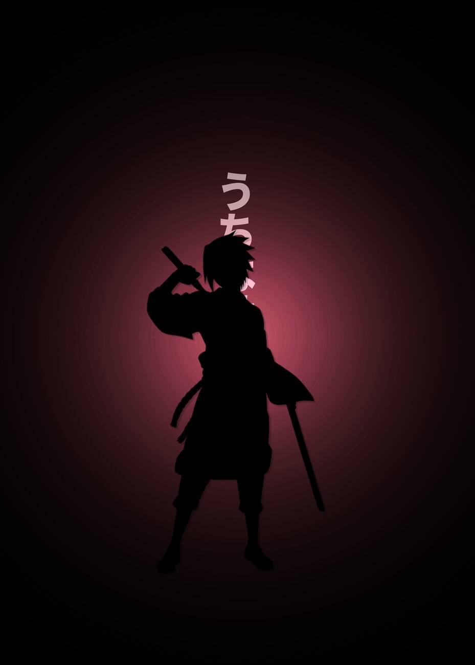 Anime Manga Poster Canva Silhouette-gifts for Him Japanese 