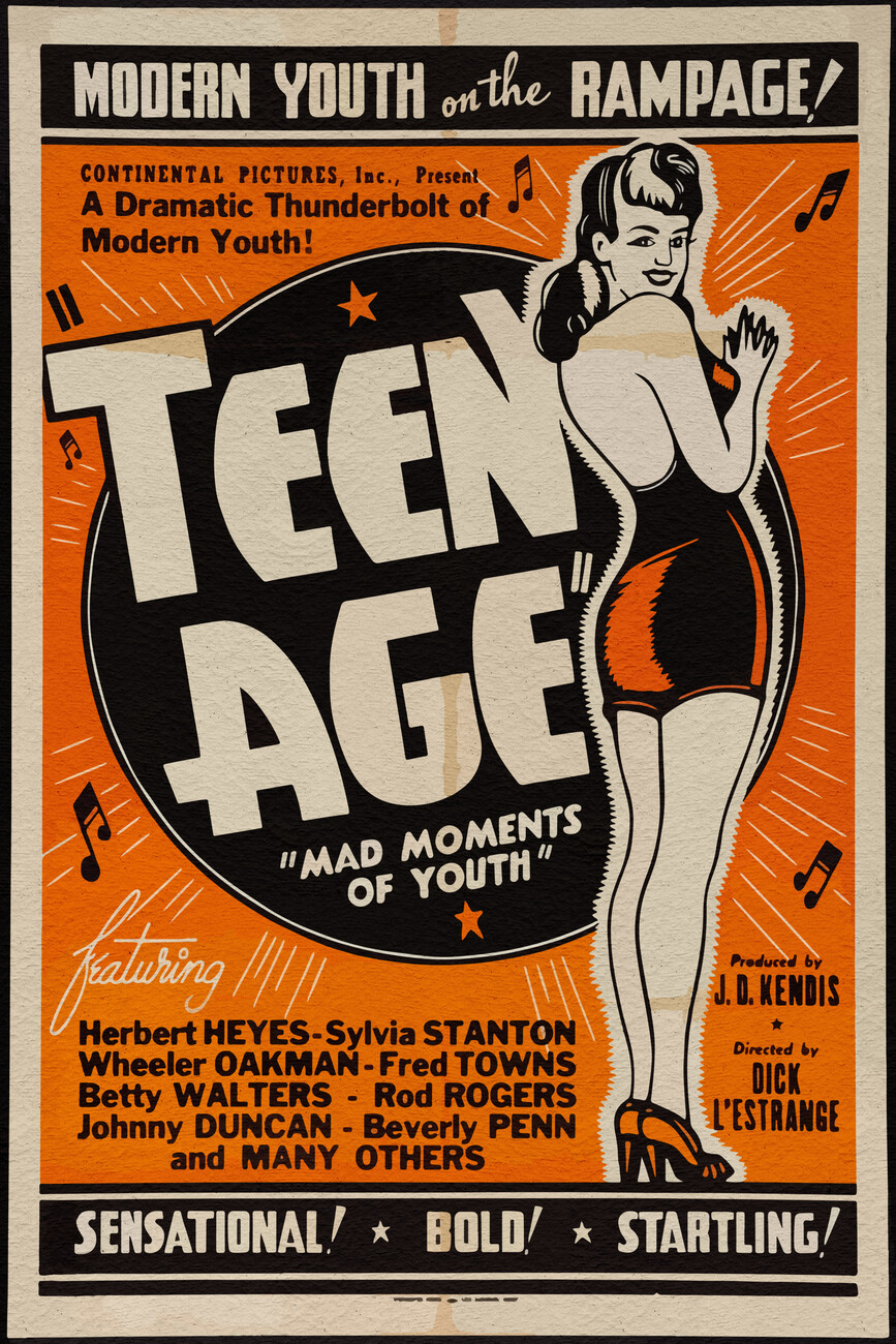 Wall Art Print, Teen age Vintage Poster