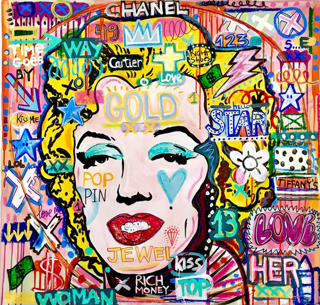 Canvas print monroe pop art  Fine Art Prints & Wall Decorations