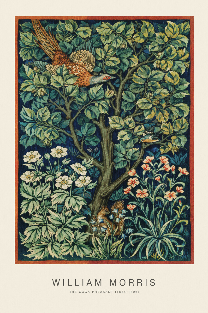 Obrazová reprodukce The Cock Pheasant (Special Edition Classic Vintage Pattern) - William Morris, (26.7 x 40 cm)