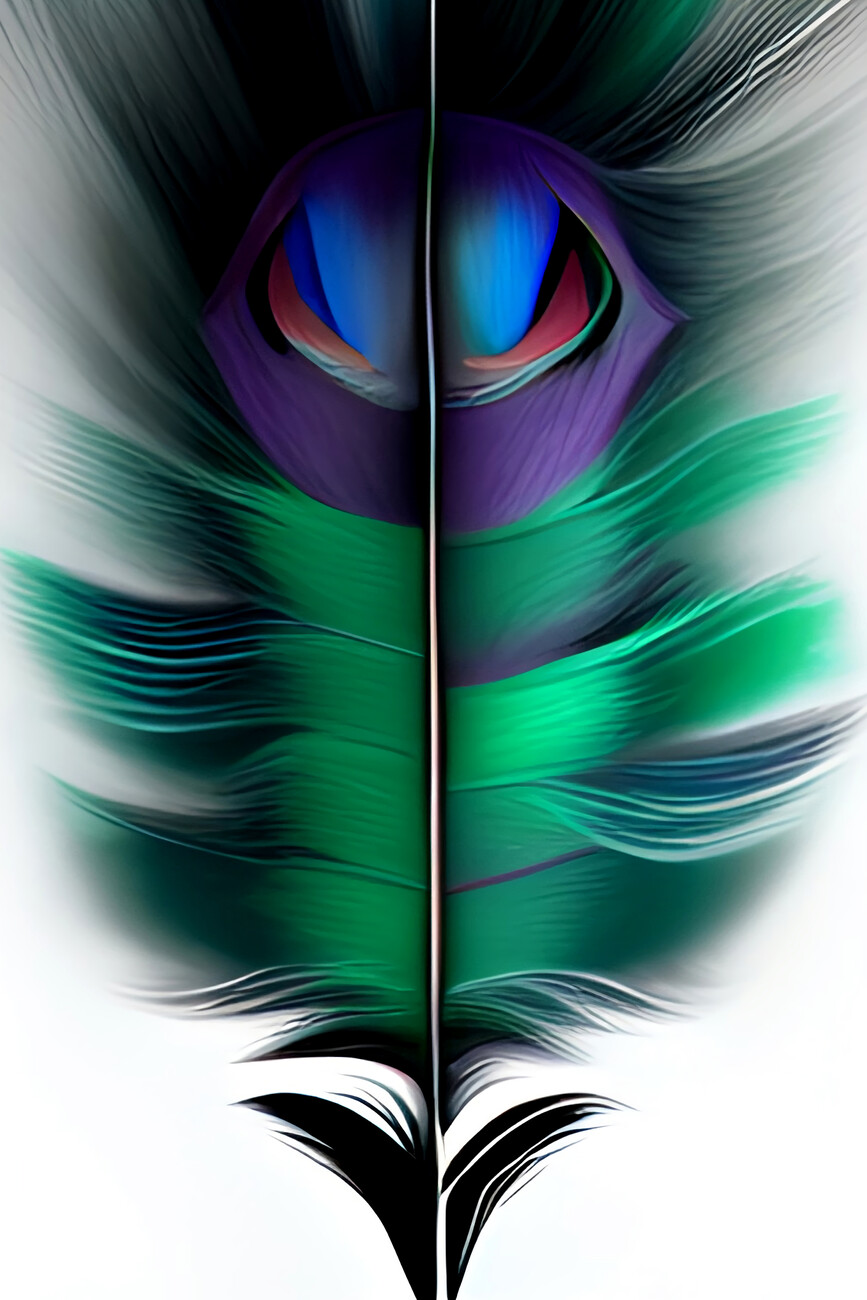 Peacock feather Wall Mural  Buy online at