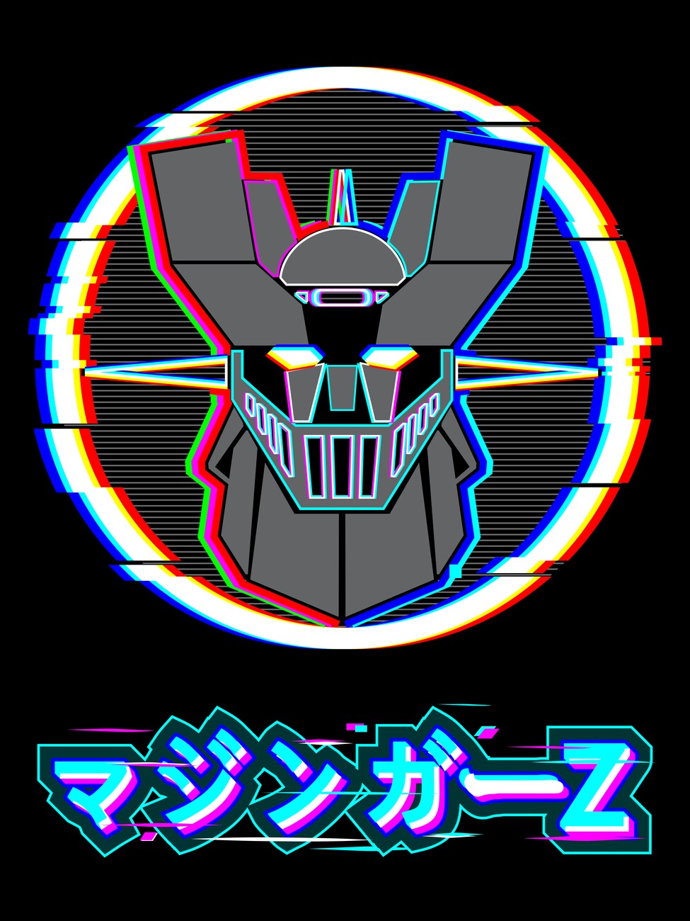 Wall Art Print, Mazinger Z Glitch