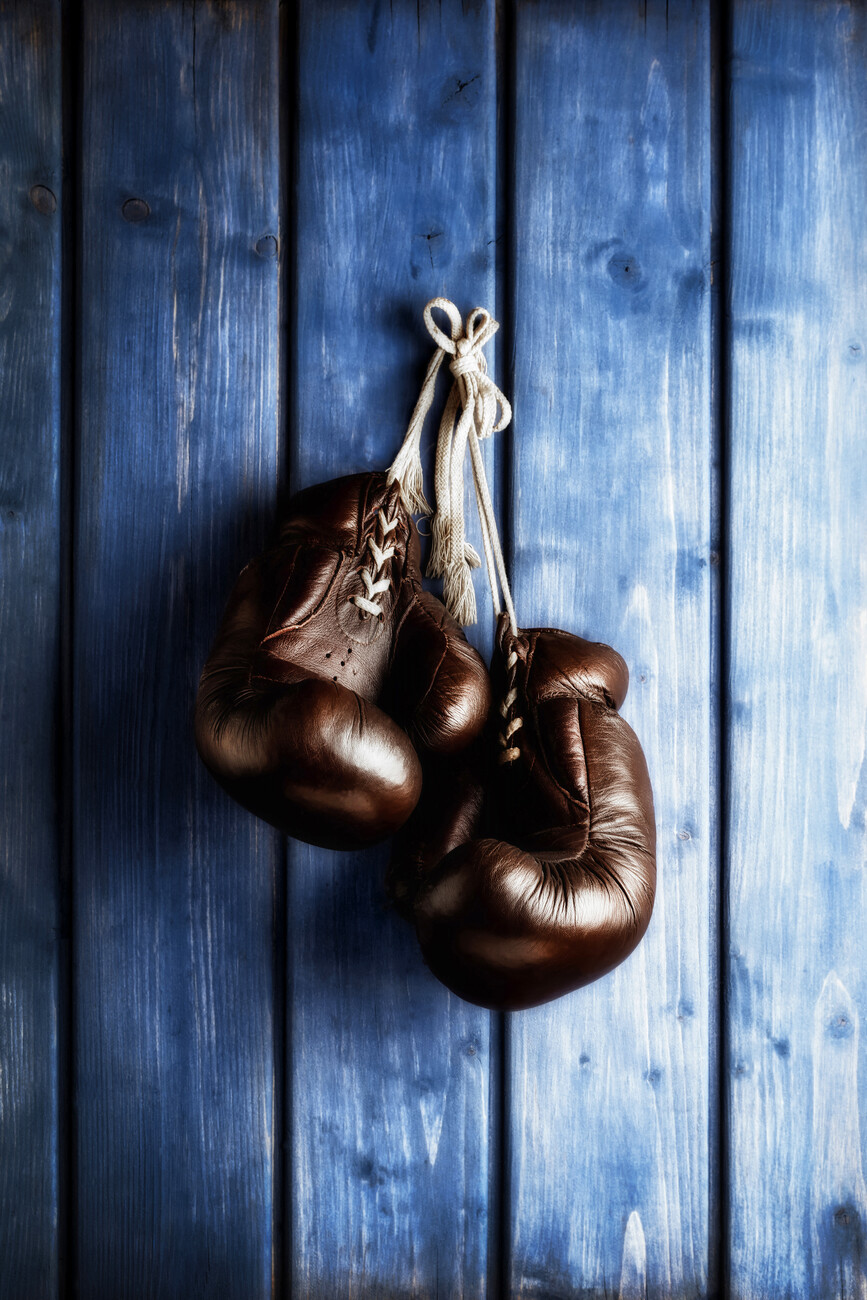 hang the boxing gloves on the nail, Posters, Art Prints, Wall Murals