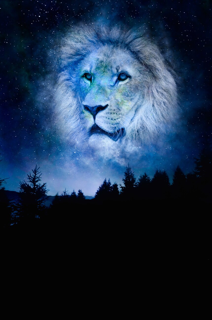 Blue lion wallpaper