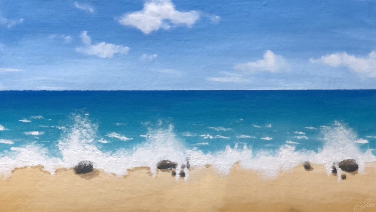 landscape beach painting