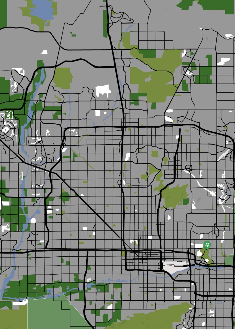 Kartta City Map Phoenix ǀ Kaikki kaupunkikartat ja maailmankartat seinälle