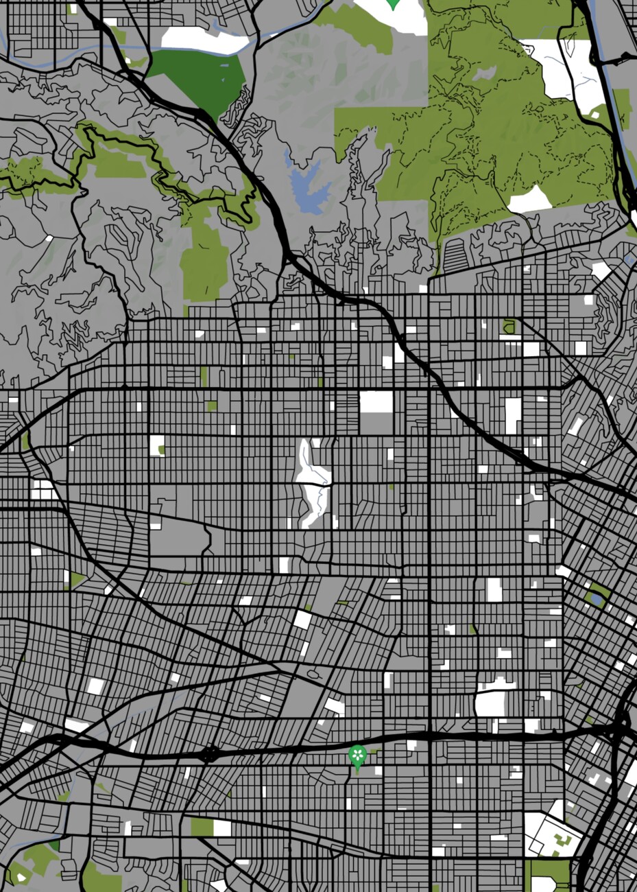 Kartta City Map Hollywood ǀ Kaikki kaupunkikartat ja maailmankartat seinälle