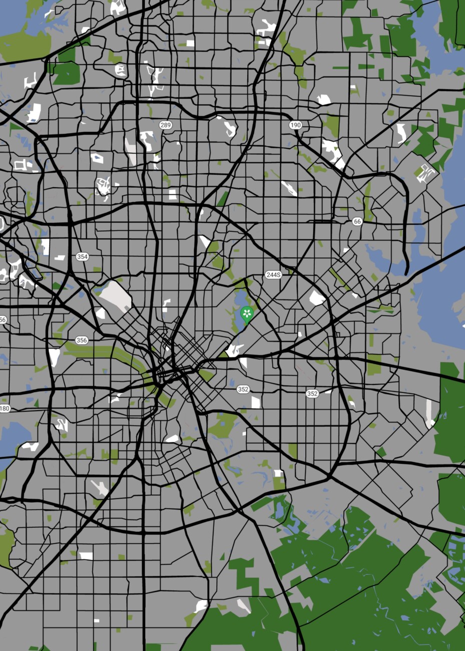 Kartta City Map Dallas ǀ Kaikki kaupunkikartat ja maailmankartat seinälle