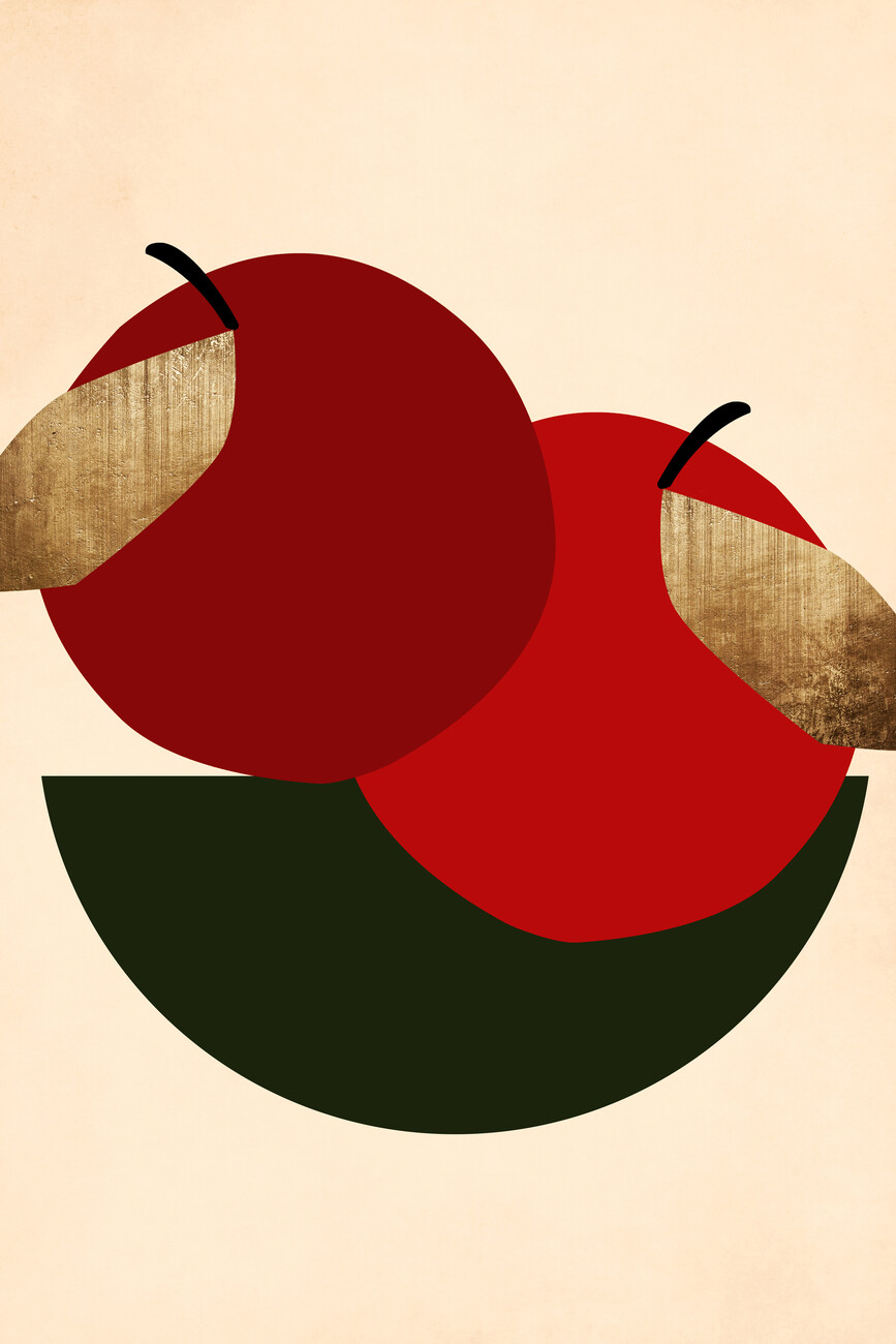 Illustration Two red appels