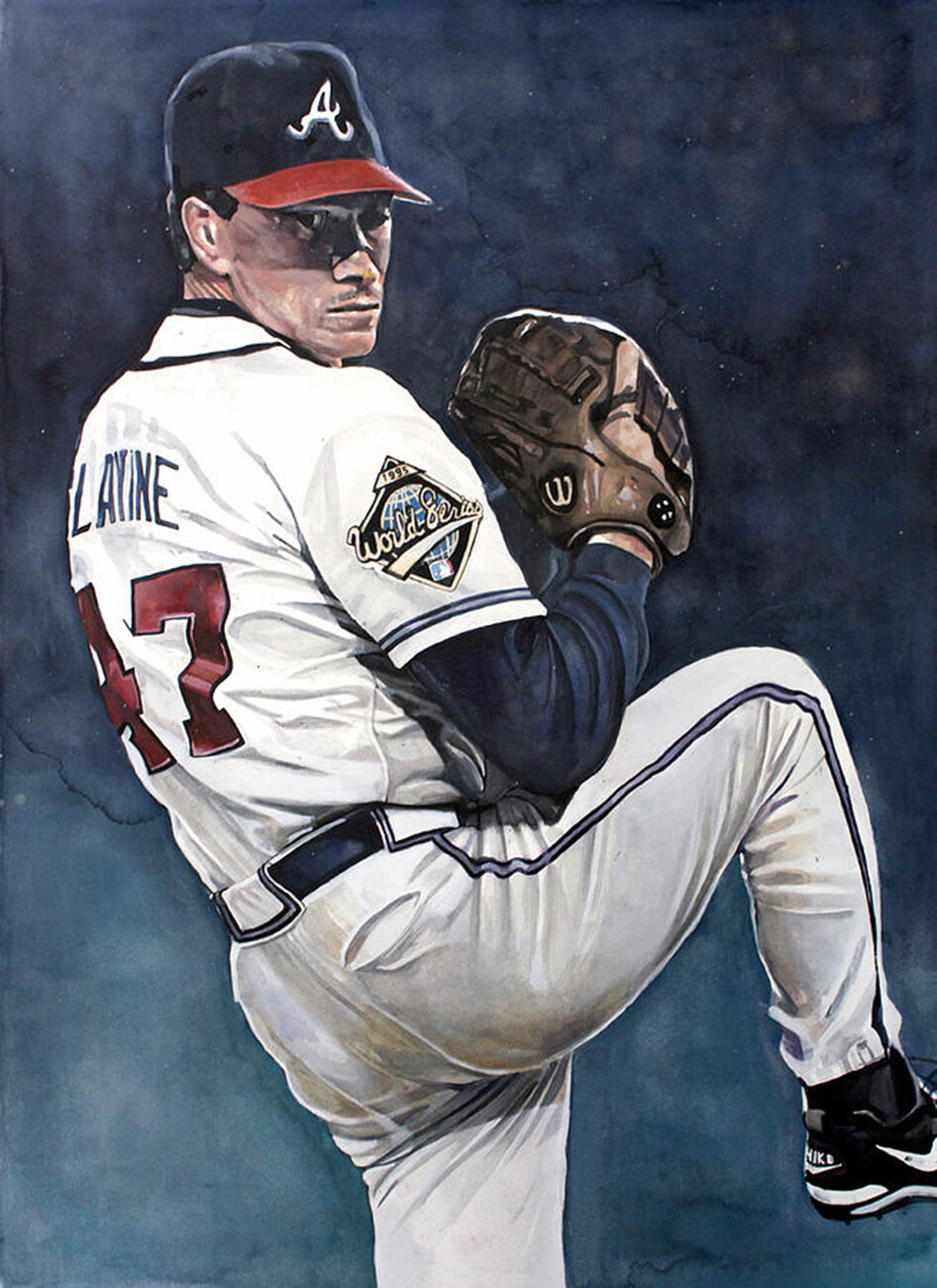 Art Poster Glavine baseball player