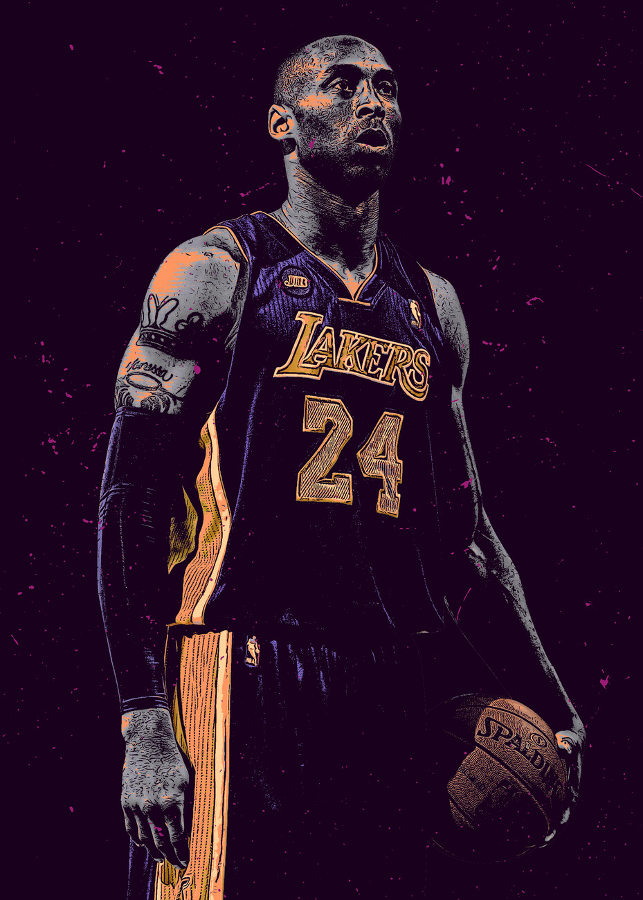 Art Poster Lakers Basketball Player 24