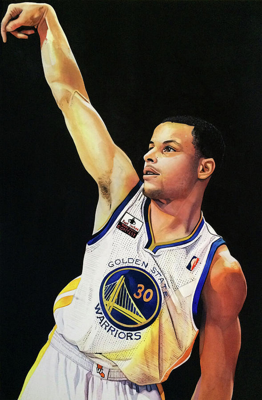 Wall Art Print stephen curry retro, Gifts & Merchandise