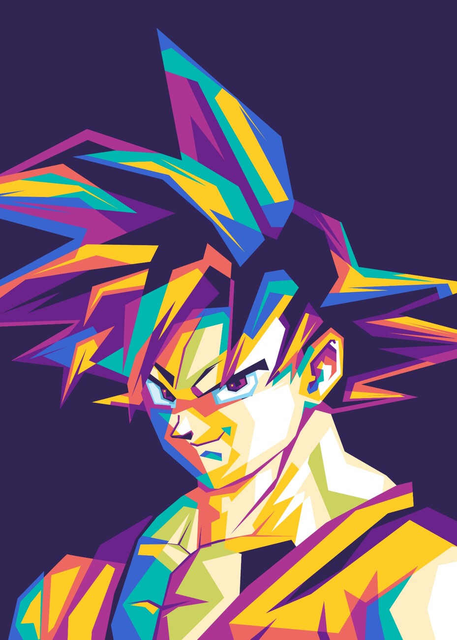 Super Goku for Wall decoration Paper Print - Animation & Cartoons