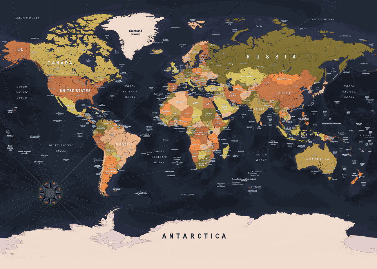 Mapa Political World Map ǀ Wiele Plakatów Z Mapami świata I Miast ǀ Posterspl 