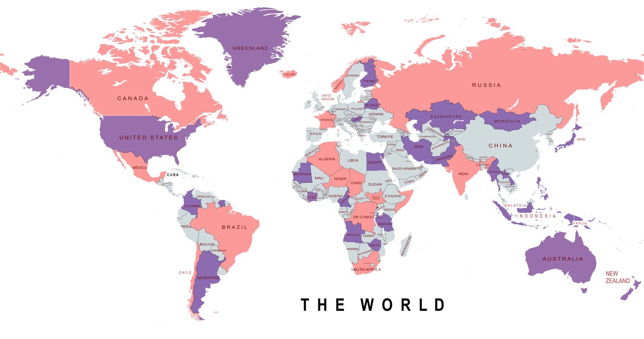 Kartta Map of the Earth ǀ Kaikki kaupunkikartat ja maailmankartat seinälle