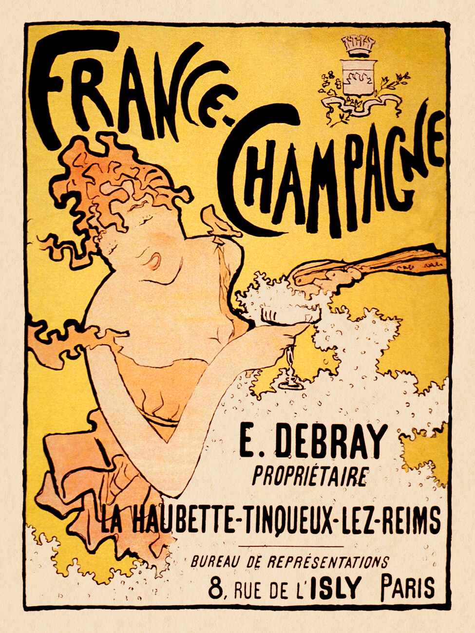 France Champagne (Vintage Alcohol Ad Poster) - Pierre Bonnard