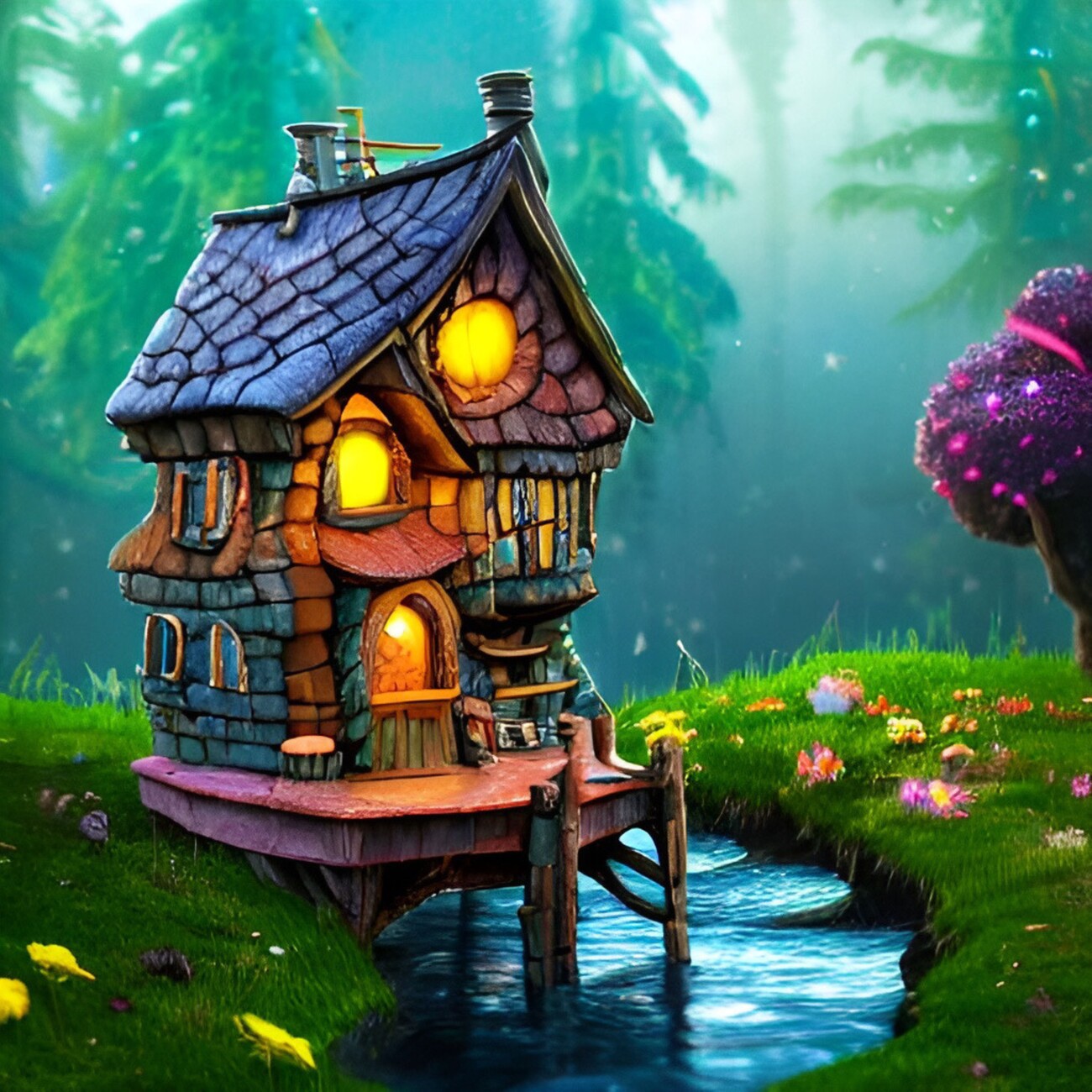 gnome house Wall Mural | Buy online at Europosters