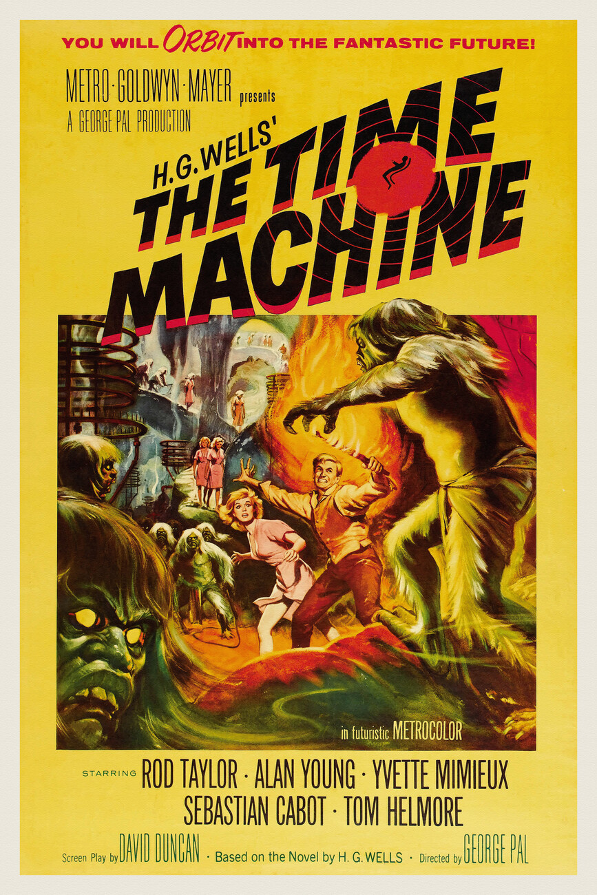 Wallpaper Mural Time Machine, H.G. Wells (Vintage Cinema / Retro Movie  Theatre Poster / Iconic Film Advert)