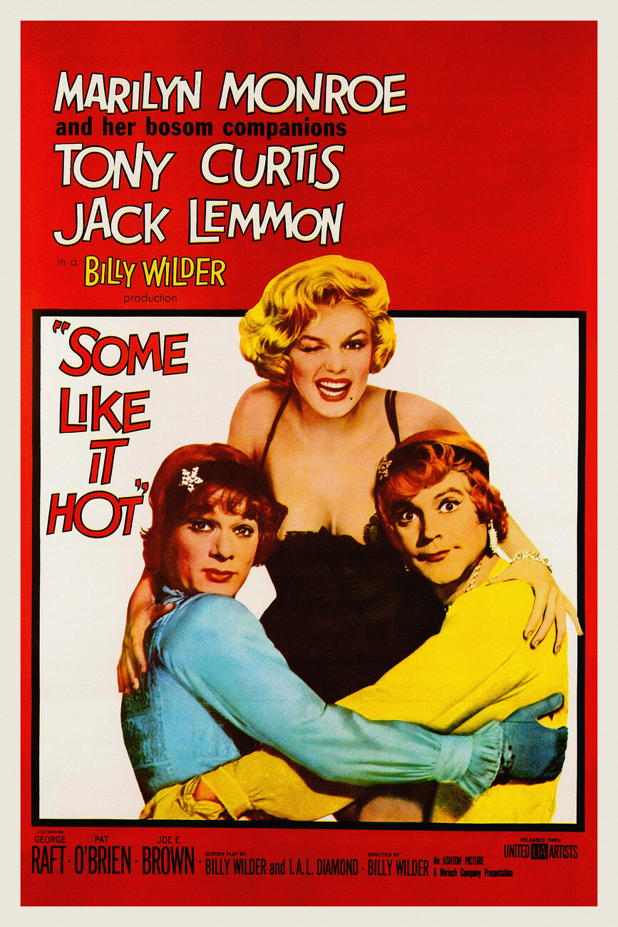 Some Like It Hot Ft Marilyn Monroe Vintage Cinema Retro Movie Theatre Poster Iconic Film 1669