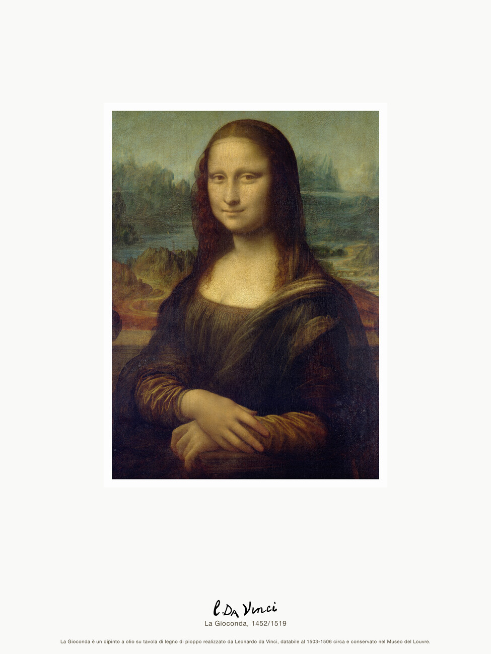 The Mona Lisa (La Gioconda) - Leonardo da Vinci | Reproduktiot kuuluisista  maalauksista seinällesi