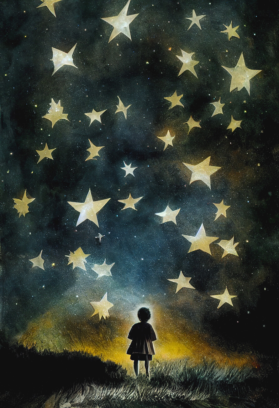 Wall Art Print, Look To The Stars