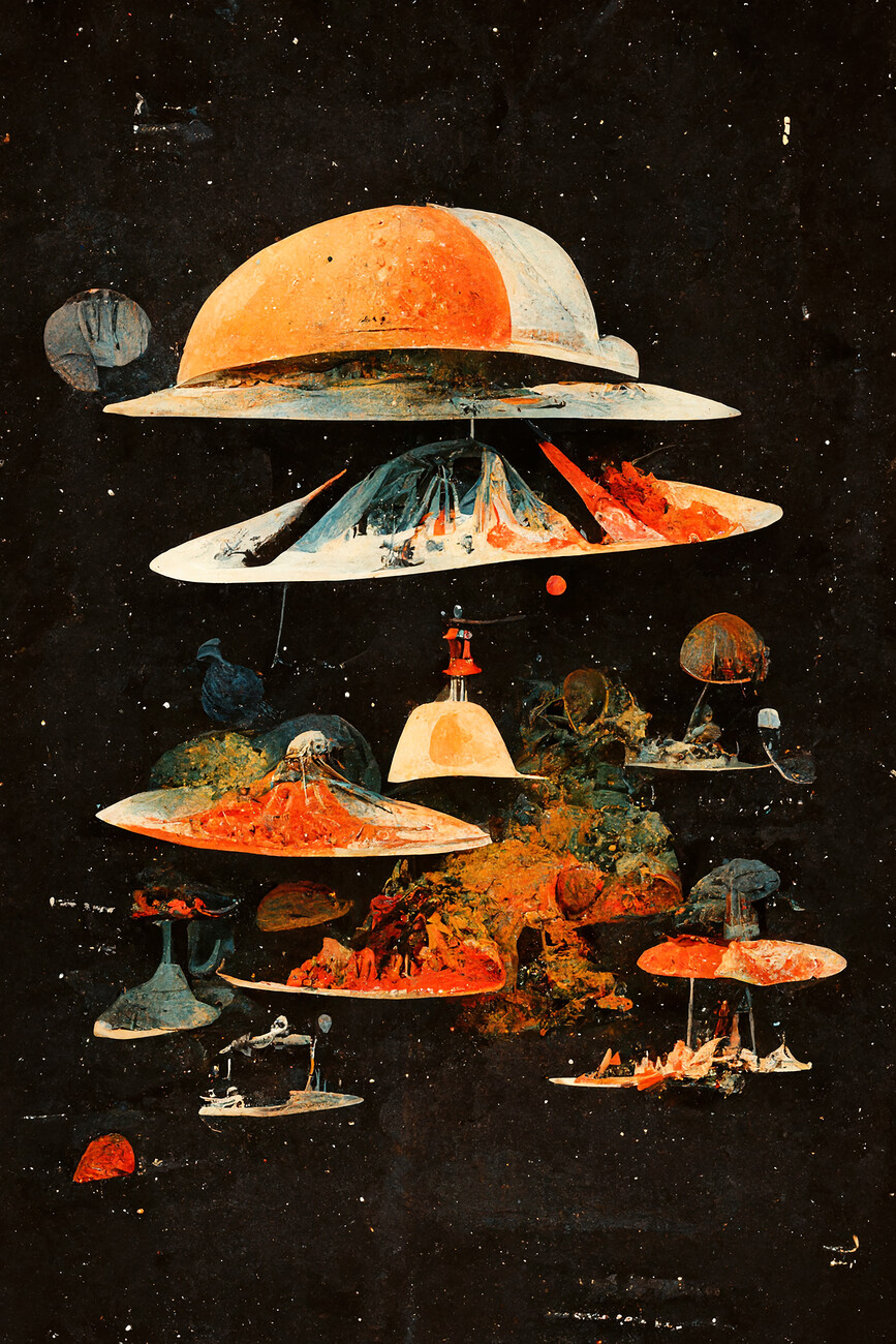 flying saucer wallpaper