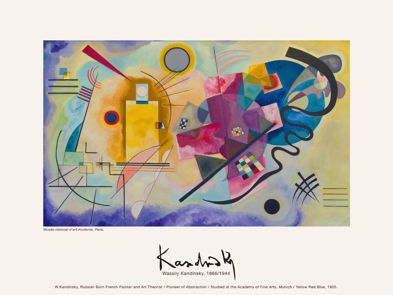 Tableau de kandinsky dans un salon moderne