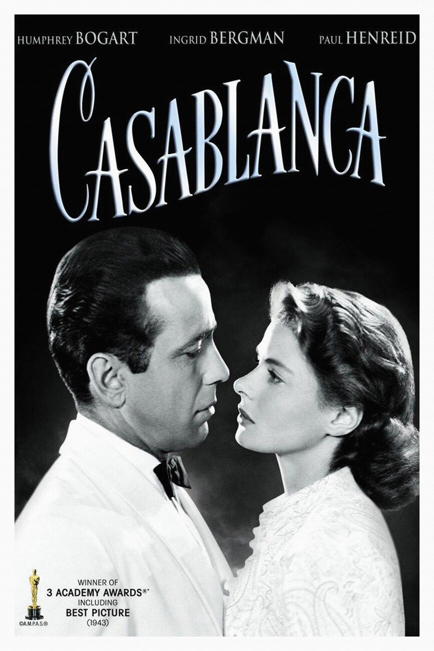 Reproduction de Tableau Casablanca Vintage Cinema Retro Theatre Poster