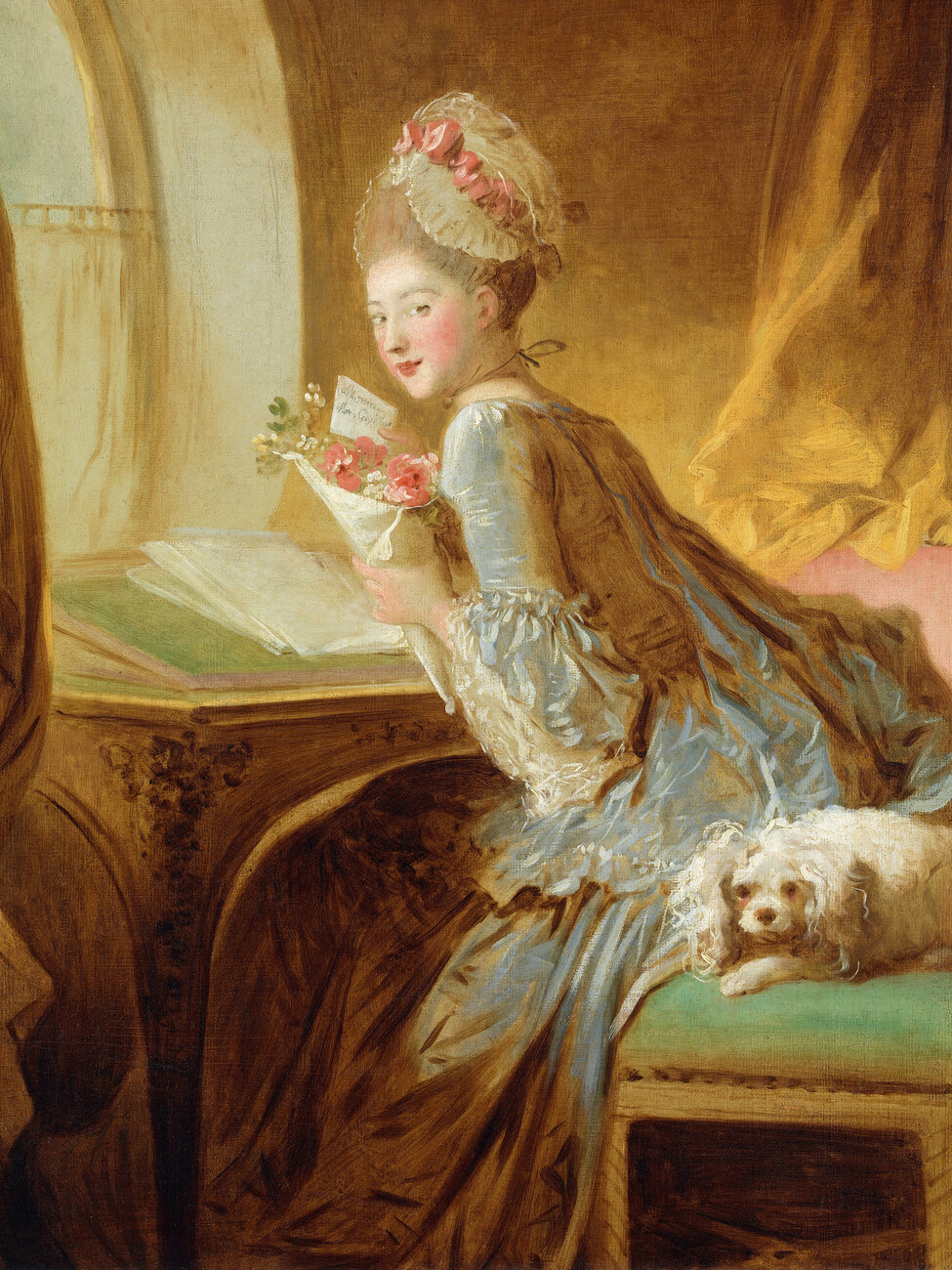 The Love Letter - Jean-Honoré Fragonard, Reproductions de peintures  célèbres