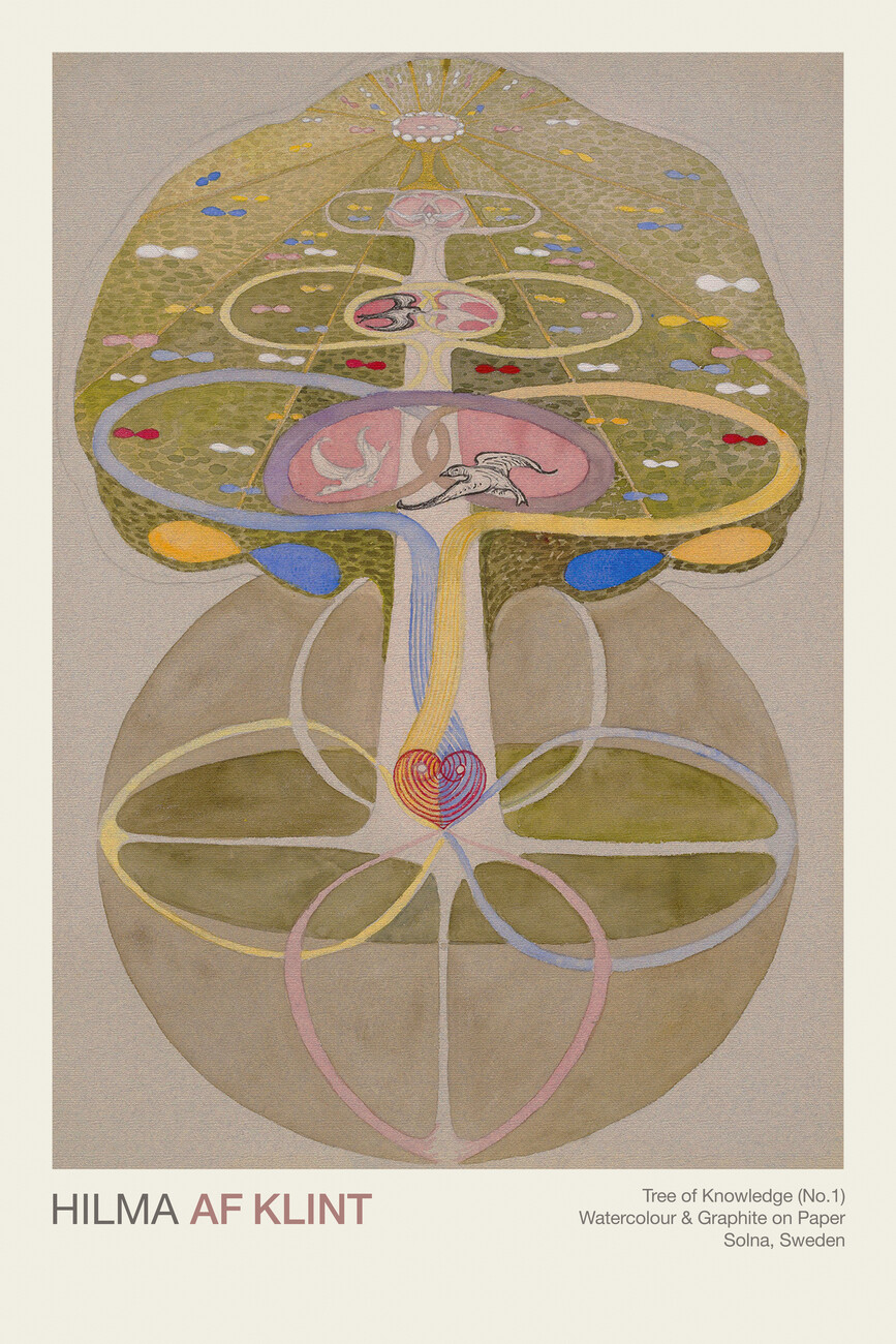 Obrazová reprodukce Tree of Knowledge Series (No.1 out of 8) - Hilma af Klint, (26.7 x 40 cm)