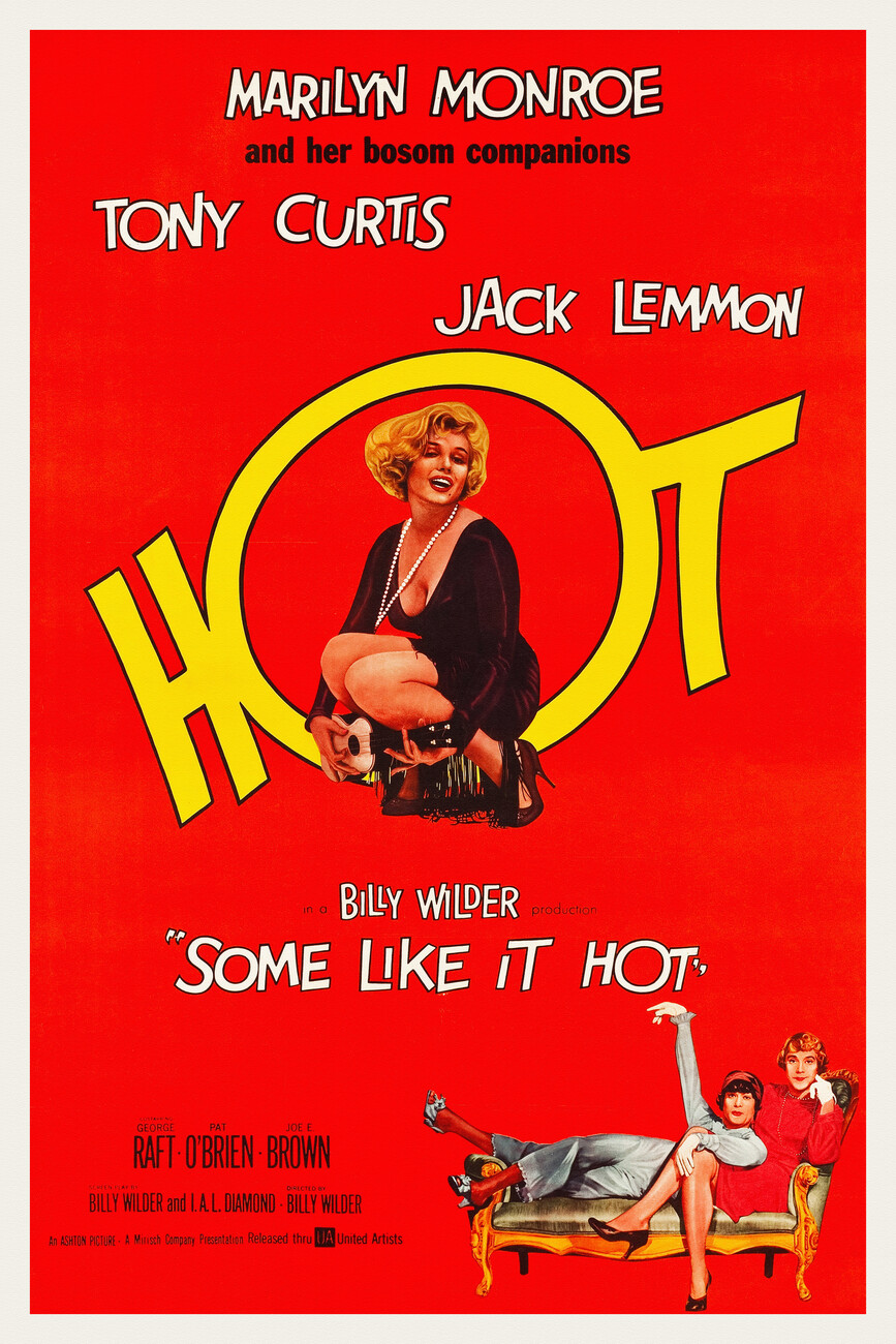 Some Like it Hot / Marilyn Monroe (Retro Movie)  Reproductions of famous  paintings for your wall