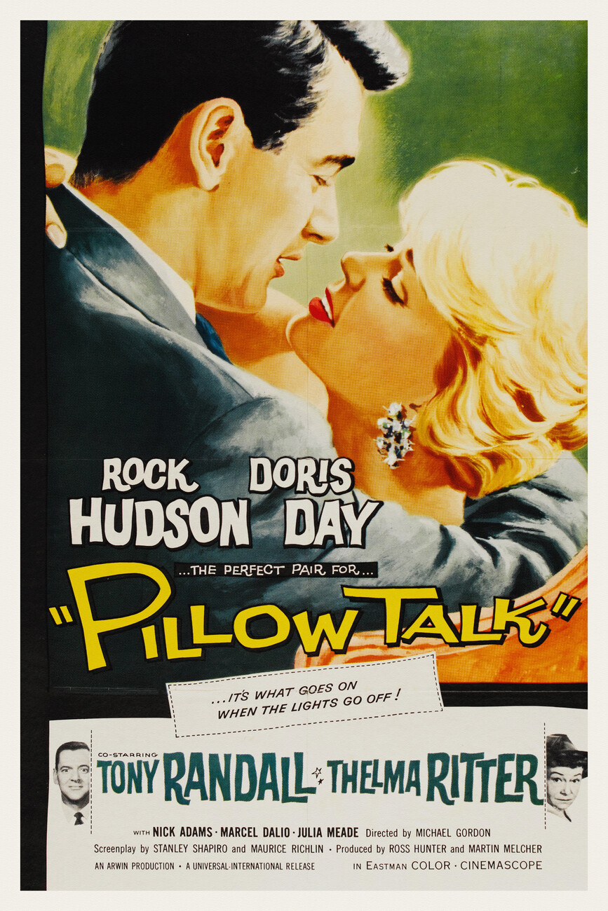 Pillow Talk / Rock Hudson & Doris Day (Retro Movie)  Riproduzioni di  dipinti famosi per le vostre pareti