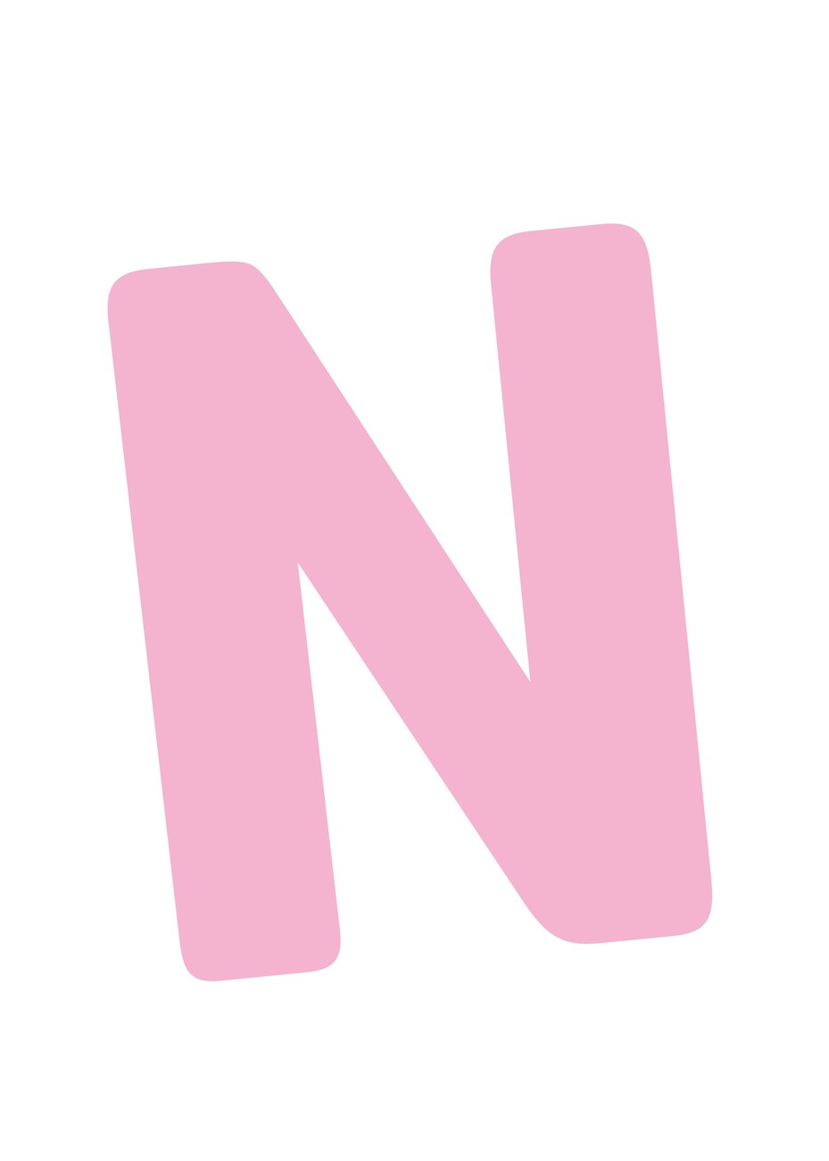 letter n pink