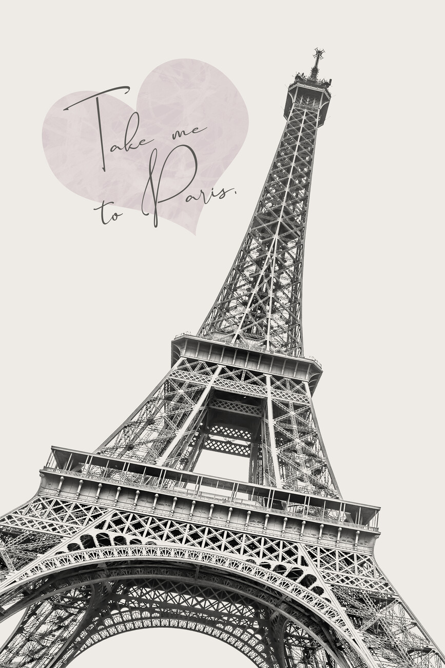 Wallpaper Mural Romantic Eiffel Tower - Take me to Paris