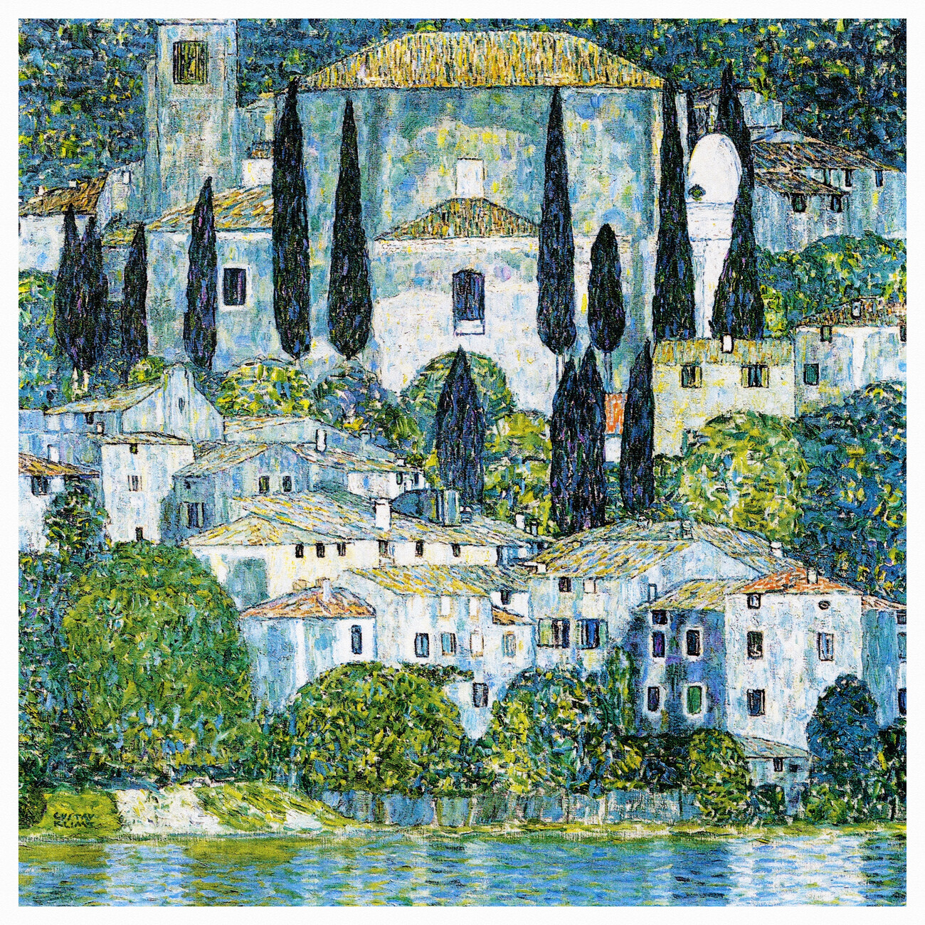 Waterside Church in Cassone (Landscape) - Gustav Klimt