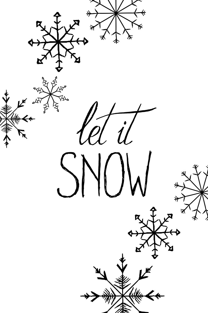 Wall Art Print, Let it snow