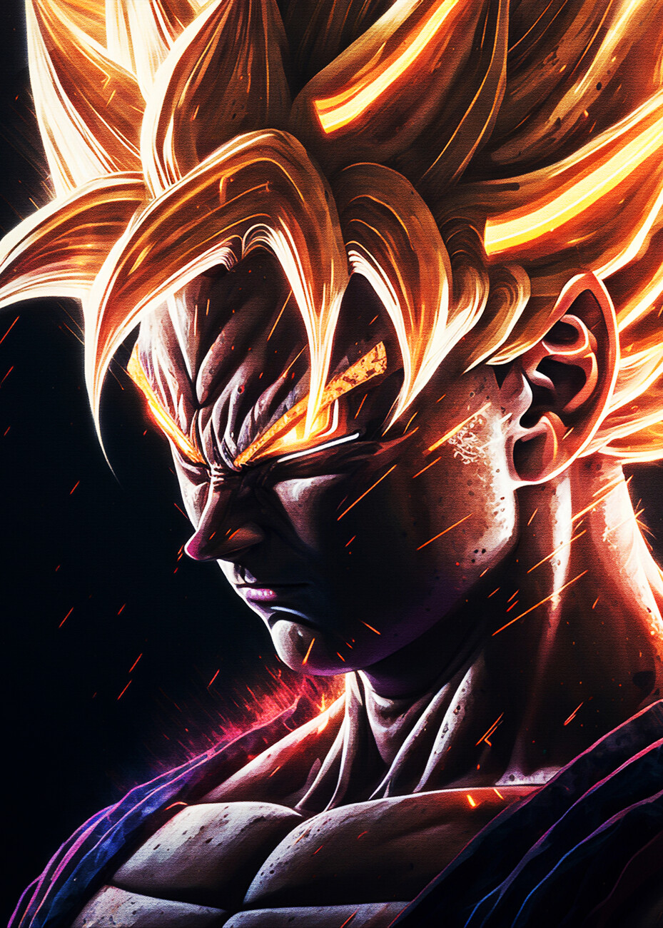 Wall Art Print Aura Saiyan Effect