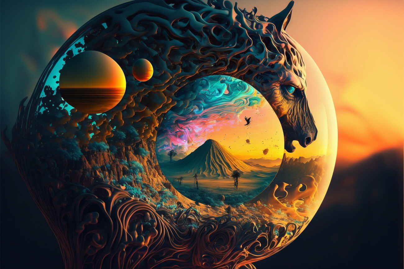 Wall Art Print | Trippy Horse | Europosters