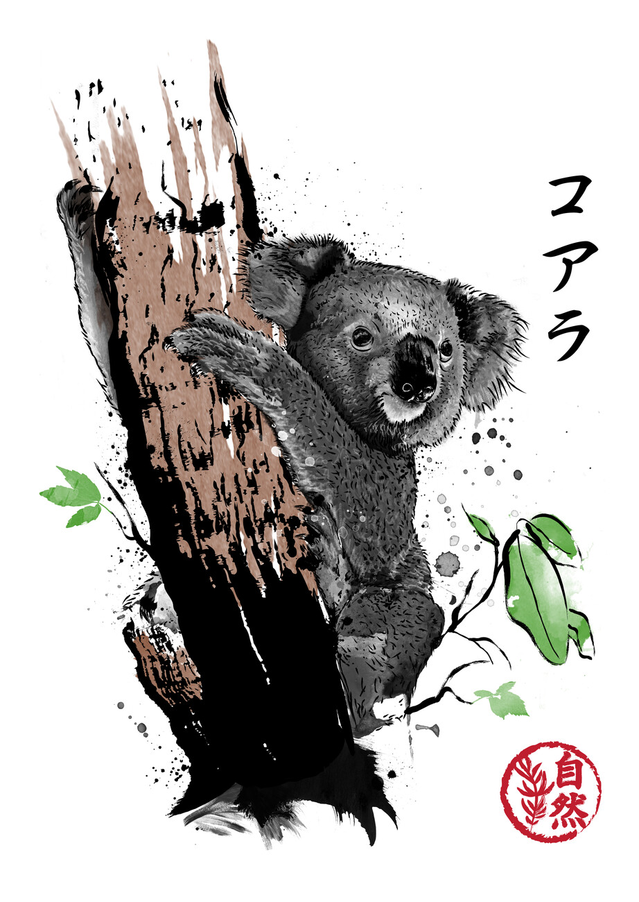 Wall Art Print, Wild koala