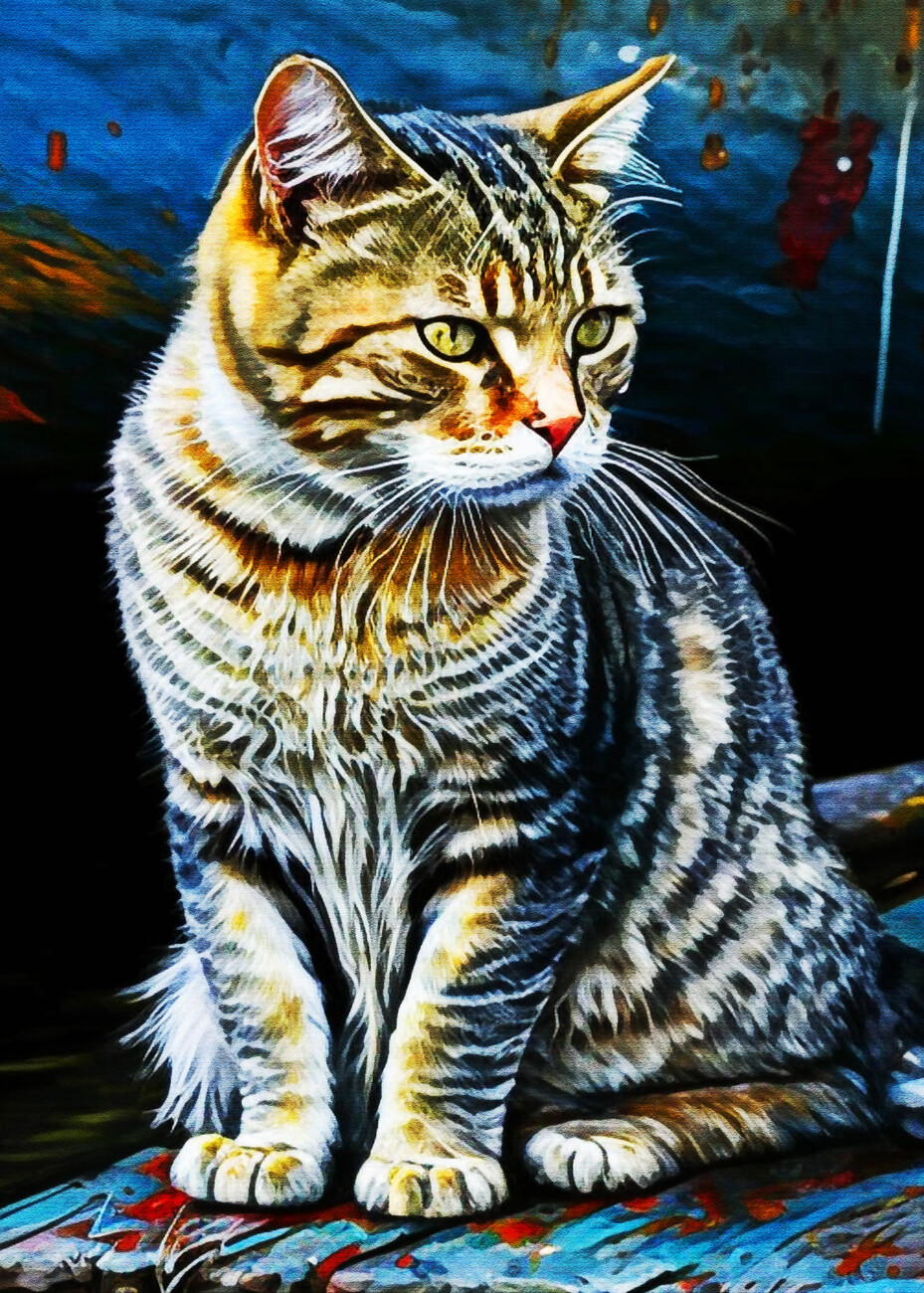 Cat print paint hi-res stock photography and images - Alamy