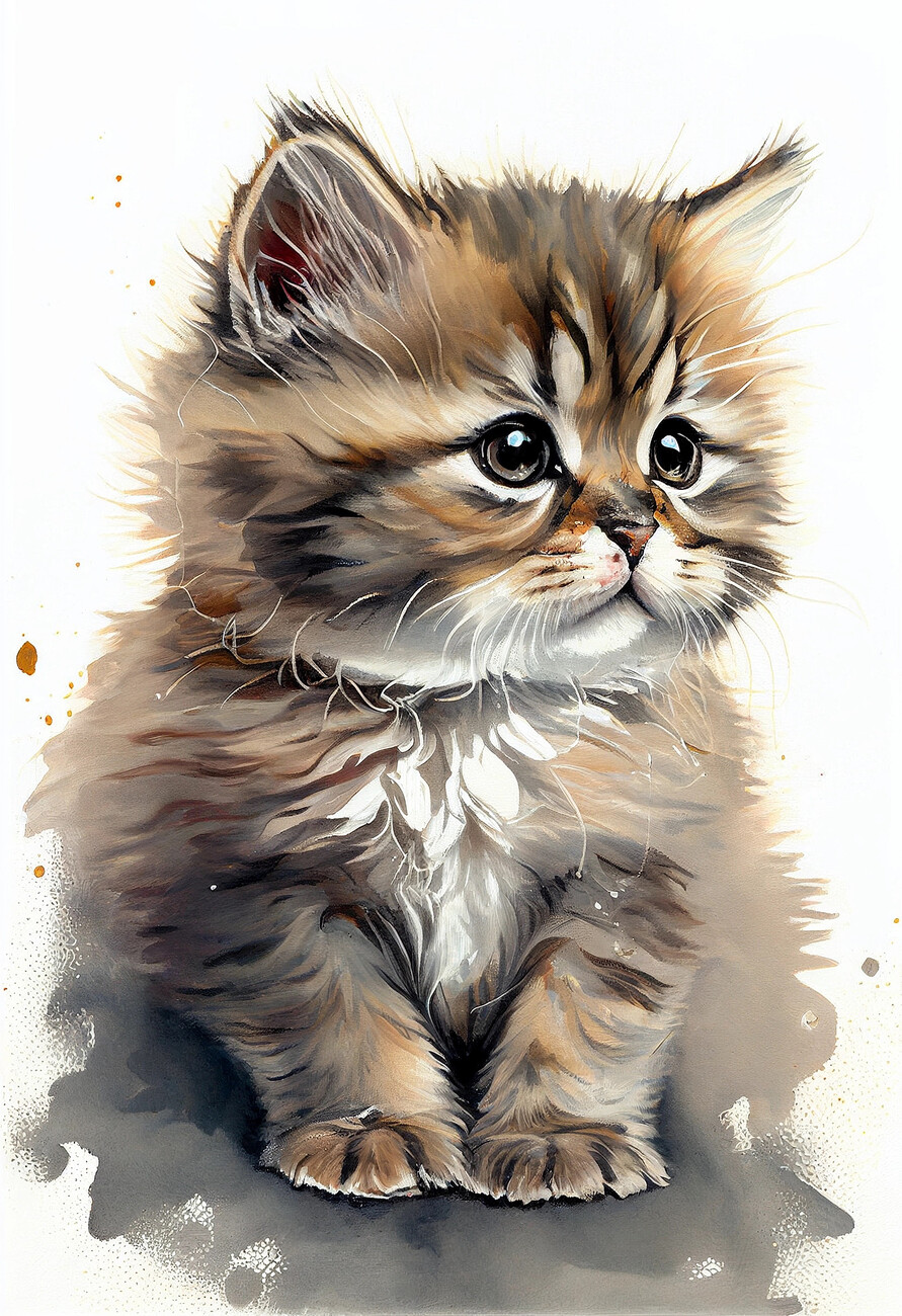 Wall Art Print | Cute Kitten | Europosters