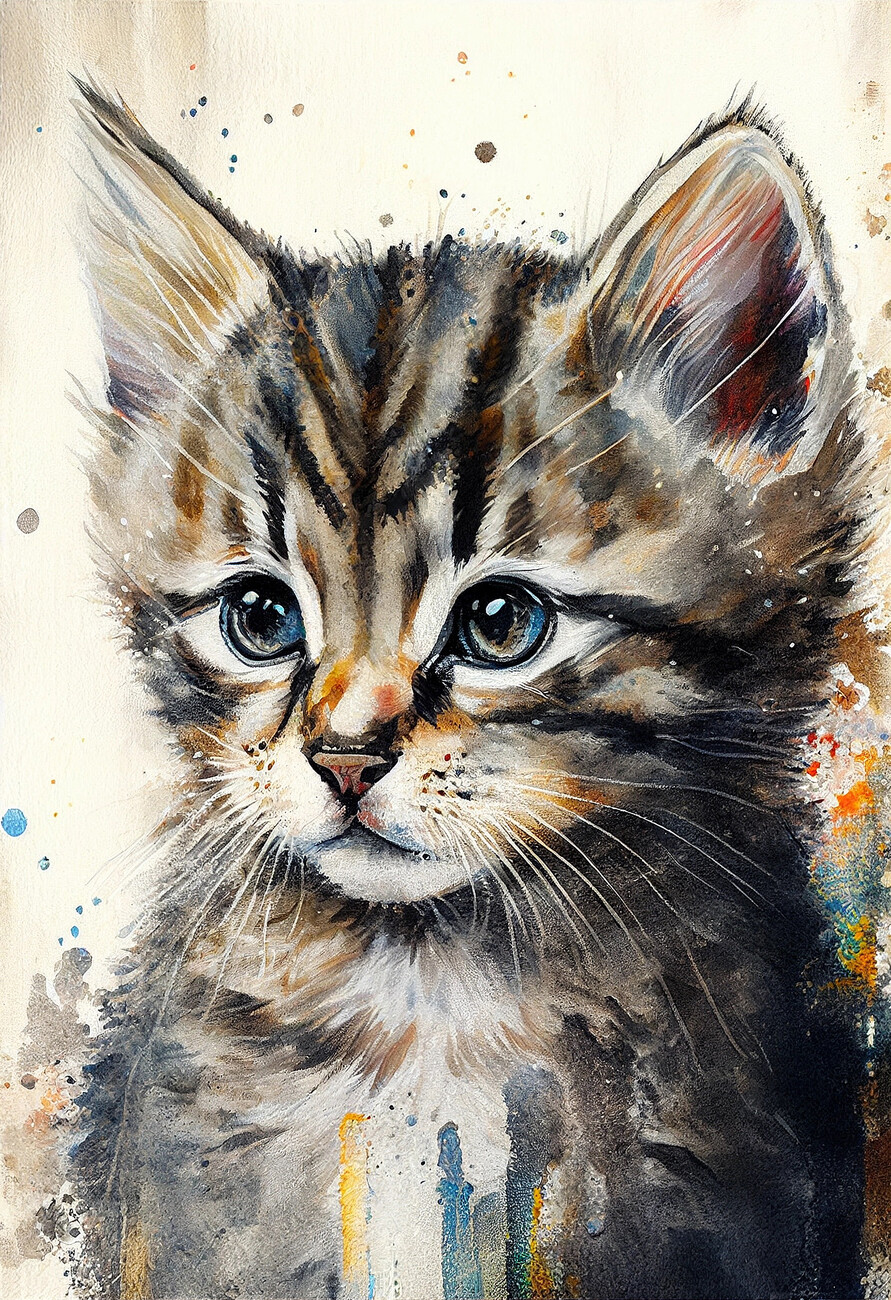 Wall Art Print | Cute Kitten | Europosters