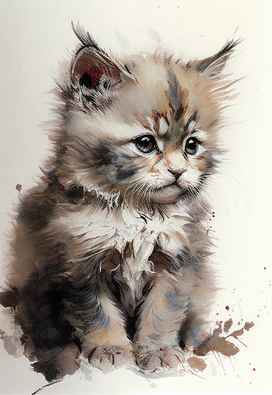 Wall Art Print | Cute Kitten | Europosters