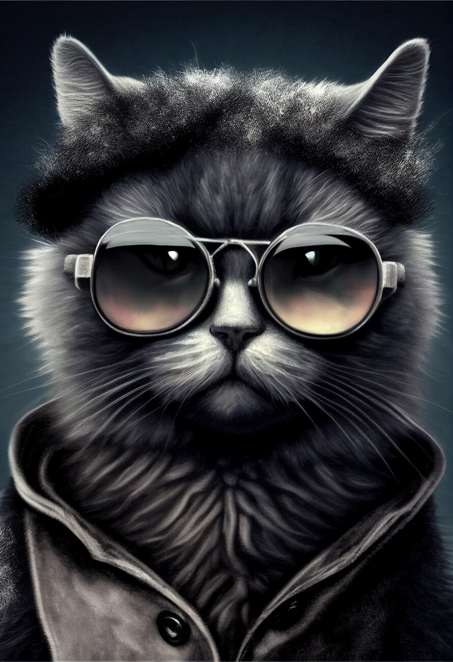 Funny Cat Glasses Poster – My Hot Posters