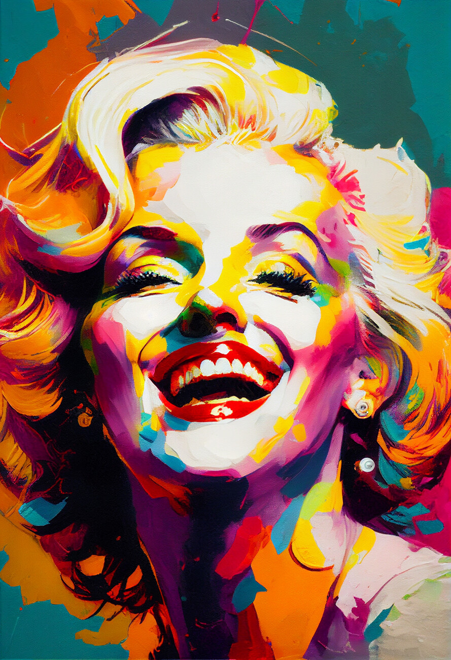 Illustration Marilyn Pop art style