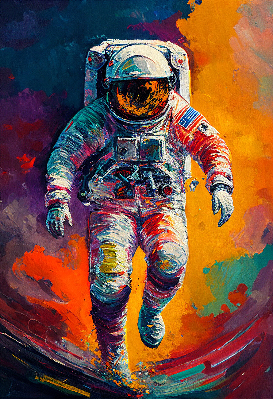 Cool Spaceman City Nasa | Art Board Print